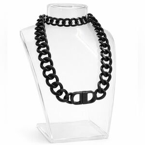 Dior CD Icon Chain Necklace in Black